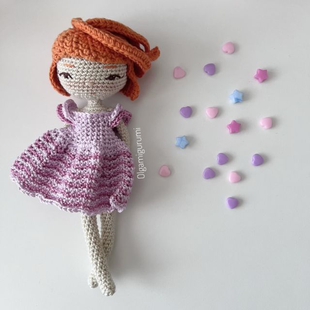 Emilie 🤗💗 #olgamigurumi #dolls #crochetdoll #amigurumidoll #dollfashion #dollclothes